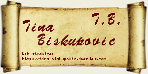 Tina Biskupović vizit kartica